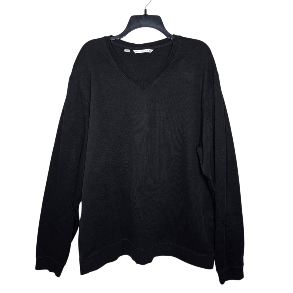 Cutter And Buck Mens Black Cotton V-neck Sweater Size XL